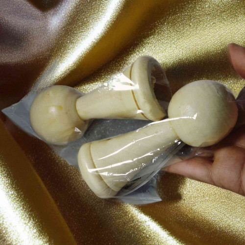 کلاهک چوبی میله پانچ طرح روستیک رنگ سفید