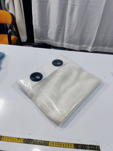 پرده آماده حریر اسلب سفید شیری - نصب فوری | مستأجری و اتاق کودک