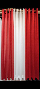 پرده آماده لیوما نیو رنگ قرمز – انتخاب هوشمندانه برای هر فضا!0